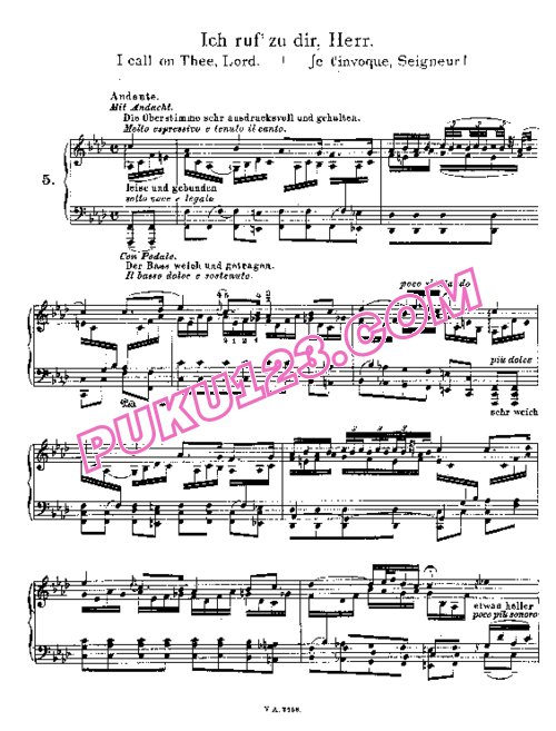 天天钢琴网-免费下载Bach - Busoni - Chorale Preludes in f Minor, Ich ruf su dir - Herr Jesu Christ BWV 639 布索尼改编钢琴独奏版