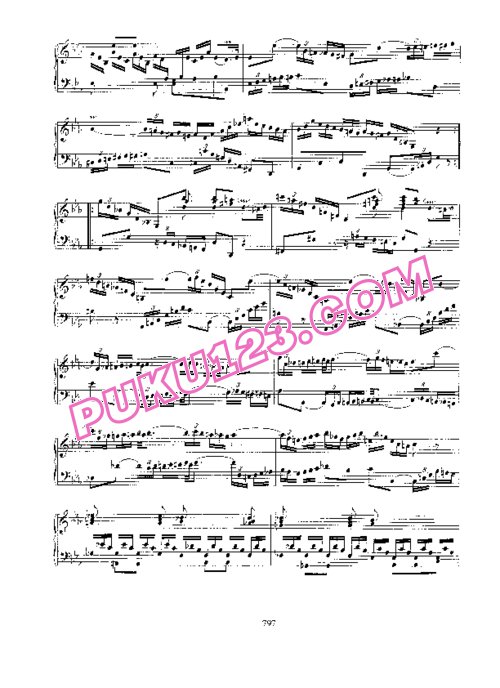 天天钢琴网-免费下载Bach - Fantasia and Fugue in c Minor BWV 906