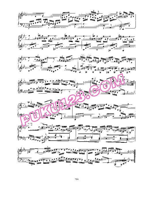 天天钢琴网-免费下载Bach - Fantasia and Fugue in c Minor BWV 906