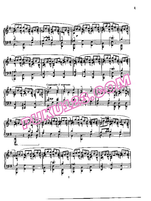 天天钢琴网-免费下载Bach - Hess - Cantata 147, Jesu, Joy of Man s Desiring 赫斯（Hess）改编钢琴独奏版