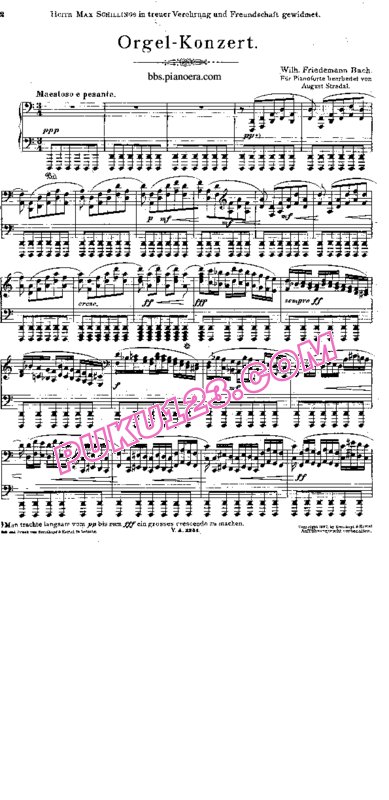 天天钢琴网-免费下载Bach - Stradal - Concerto for Organ BWV 596 after Vivaldi s Concerto Op.3-11钢琴独奏版