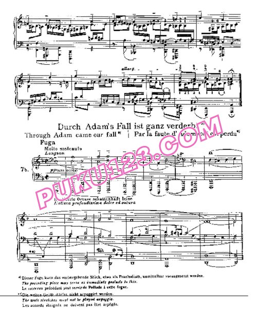 天天钢琴网-免费下载Bach - Busoni - Durch Adam s Fall ist Ganz Verderbt BWV 637,705 布索尼改编钢琴独奏版