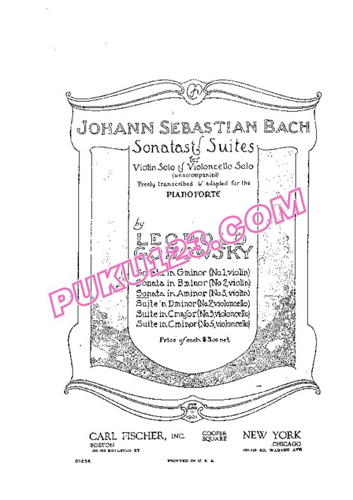 天天钢琴网-免费下载Bach.-.Godowsky.-.Violin-Sonata-No.1 BWV 1001 戈多夫斯基改编钢琴独奏版