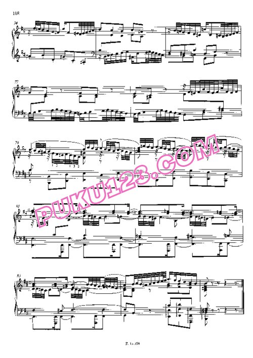 天天钢琴网-免费下载Bach - Liszt - Prelude and Fugue in b Minor BWV 544 李斯特改编钢琴独奏版