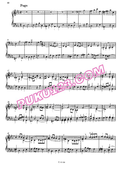 天天钢琴网-免费下载Bach - Liszt - Prelude and Fugue in c Minor BWV 546李斯特改编钢琴独奏版