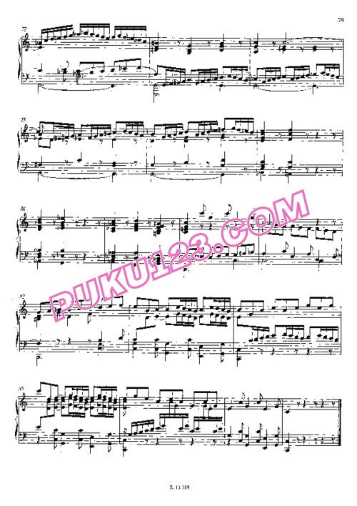 天天钢琴网-免费下载Bach - Liszt - Prelude and Fugue in C Major BWV 547 李斯特改编钢琴独奏版