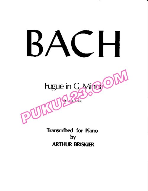 天天钢琴网-免费下载Bach - Briskier - Fugue in g Minor BWV 578 Briskier 改编钢琴独奏版