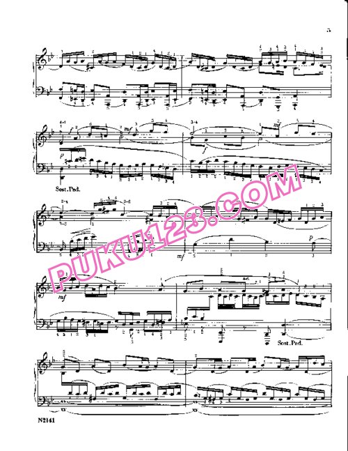 天天钢琴网-免费下载Bach - Briskier - Fugue in g Minor BWV 578 Briskier 改编钢琴独奏版