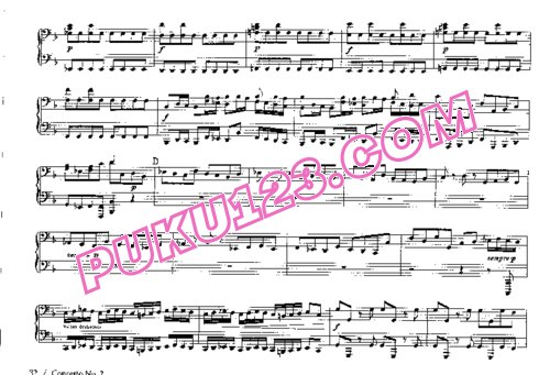 天天钢琴网-免费下载Bach - Brandenburg Concerto No.2 in F Major BWV.1047 - 4 Hands四手联弹版