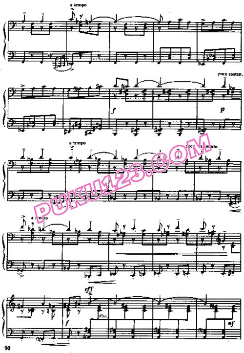 天天钢琴网-免费下载Bartok - Allegro Barbaro (1911)