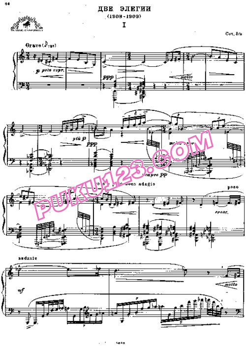 天天钢琴网-免费下载Bartok[1].-.Two Elegies.-.Op.8b