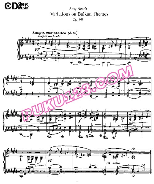 天天钢琴网-免费下载Beach - Variations on Balkan Themes Op[1].60