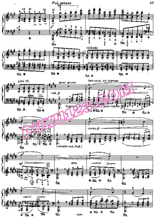 天天钢琴网-免费下载Blumenfeld - Etude de Concert in f-sharp Minor Op.24