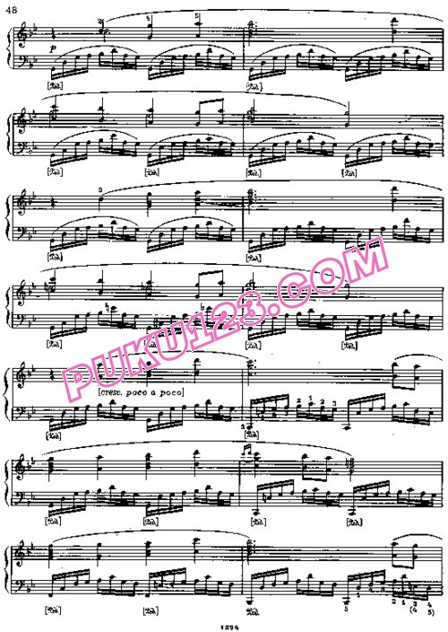 天天钢琴网-免费下载Blumenfeld - Etude in g Minor, Sur Mer Op.14