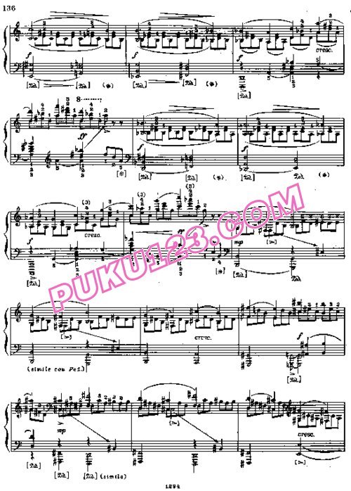 天天钢琴网-免费下载Blumenfeld - Etude in F-sharp Major Op.54