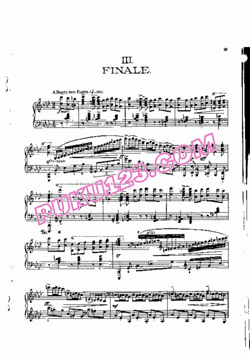 天天钢琴网-免费下载Bowen - Piano Sonata No.5 in f Minor Op.72