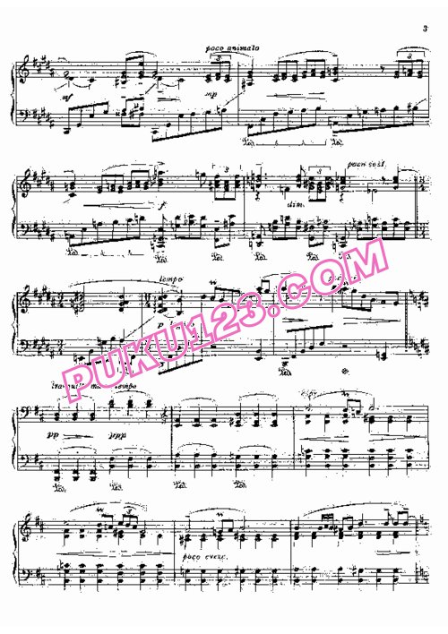 天天钢琴网-免费下载Bowen - Reverie Op.86