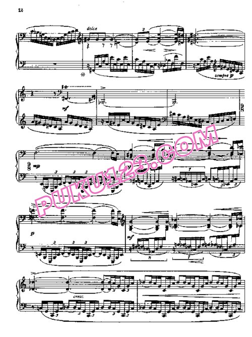 天天钢琴网-免费下载Bridge - Piano Sonata H.160