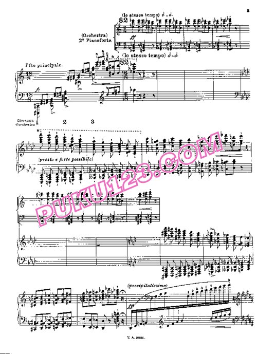 天天钢琴网-免费下载Busoni - Piano Concerto in C Major Op.39 Mov.4 Cadenza - longer version 第4乐章加长华彩段