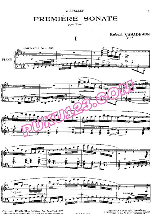 天天钢琴网-免费下载Casadesus - Sonata No.1 Op.14
