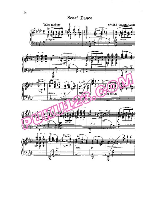 天天钢琴网-免费下载Chaminade - Scarf Dance Op.37