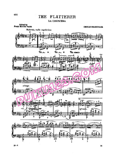 天天钢琴网-免费下载Chaminade - La Lisonjera Op.50