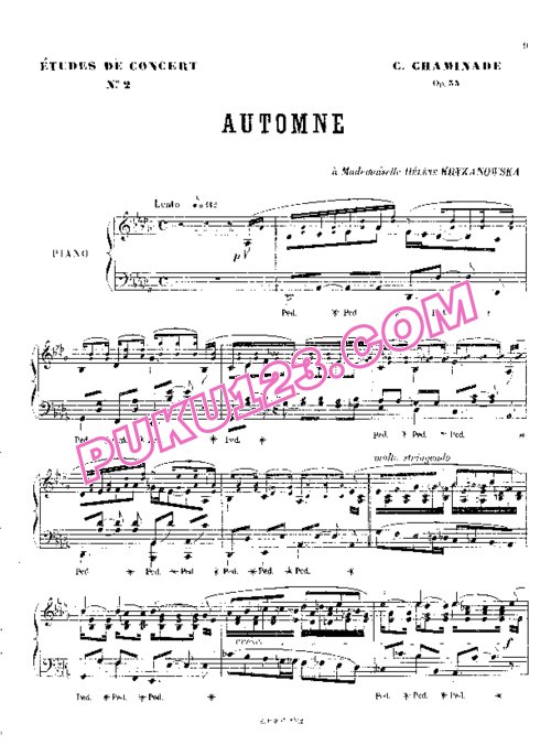 天天钢琴网-免费下载Chaminade - Etude de concert Op.35-2