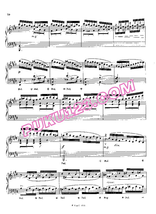 天天钢琴网-免费下载Chaminade - Etude de concert Op.35-3