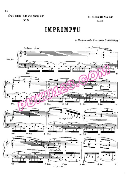 天天钢琴网-免费下载Chaminade - Etude de concert Op.35-5