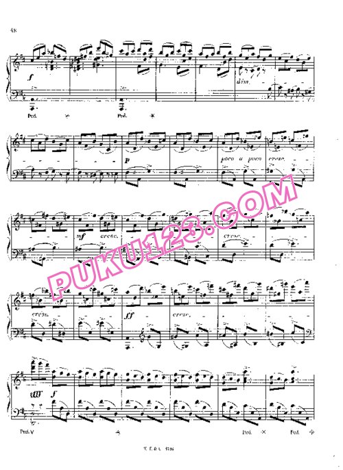 天天钢琴网-免费下载Chaminade - Etude de concert Op.35-6