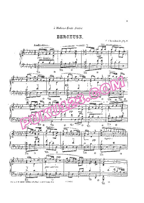天天钢琴网-免费下载Chaminade - Berceuse Op.6