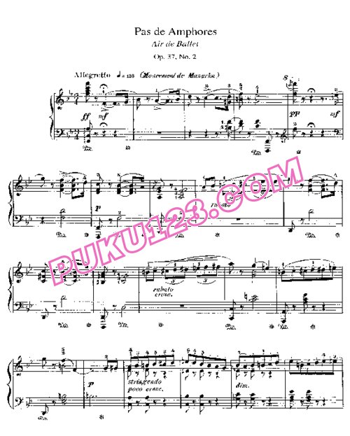 天天钢琴网-免费下载Chaminade - Pas de Amphores Op.37-2