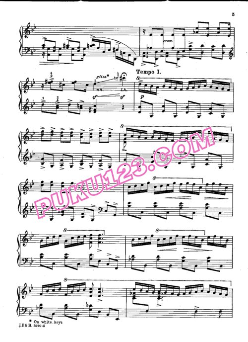 天天钢琴网-免费下载Chasins - Three Chinese Pieces No.3, Rush Hour In Hong Kong