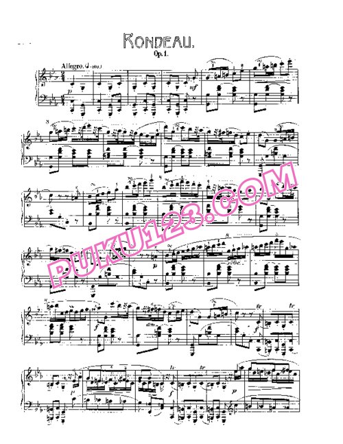 天天钢琴网-免费下载Chopin - Rondo in c Minor Op.1