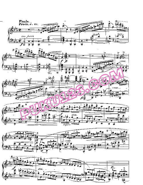 天天钢琴网-免费下载Chopin - Piano Sonata No.1 in c minor Op.4