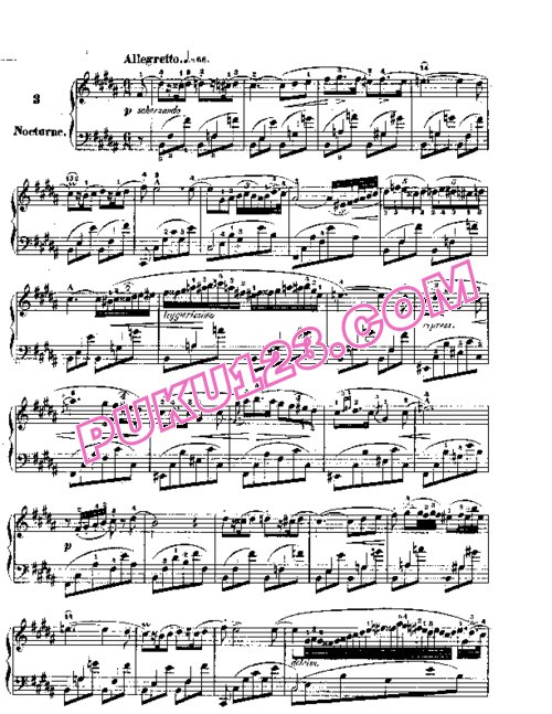 天天钢琴网-免费下载Chopin - Trois Nocturnes Op.9