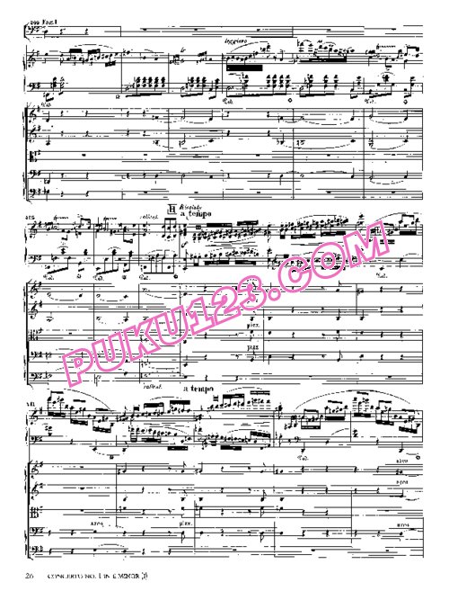 天天钢琴网-免费下载Chopin - Piano Concerto No.1 in e Minor Op.11 - Full Score