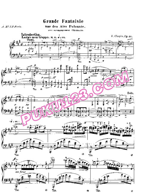 天天钢琴网-免费下载Chopin - Grand Fantasy on Polish Airs Op.13 钢琴独奏版