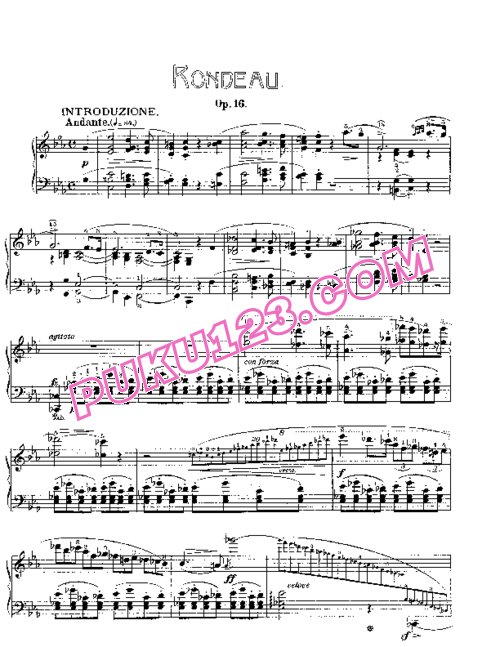 天天钢琴网-免费下载Chopin - Rondo in E flat Major Op.16