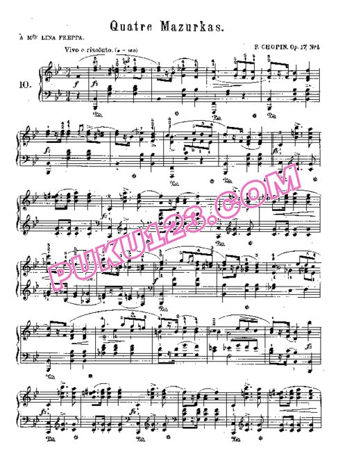 天天钢琴网-免费下载Chopin - Quatre Mazurkas Op.17