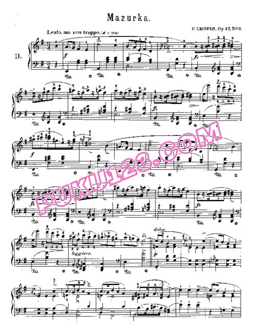 天天钢琴网-免费下载Chopin - Quatre Mazurkas Op.17