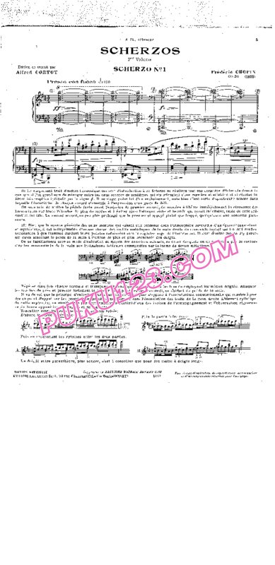 天天钢琴网-免费下载Chopin - Scherzo no.1 in b Minor Op.20 柯尔托教学版