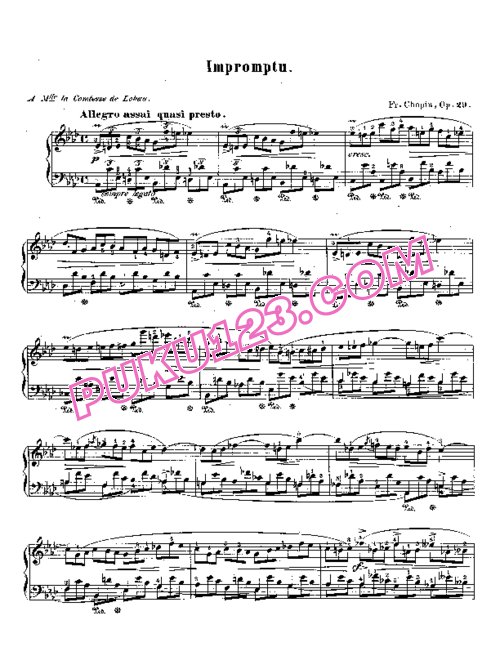 天天钢琴网-免费下载Chopin - Impromptu in D-flat Major Op.29