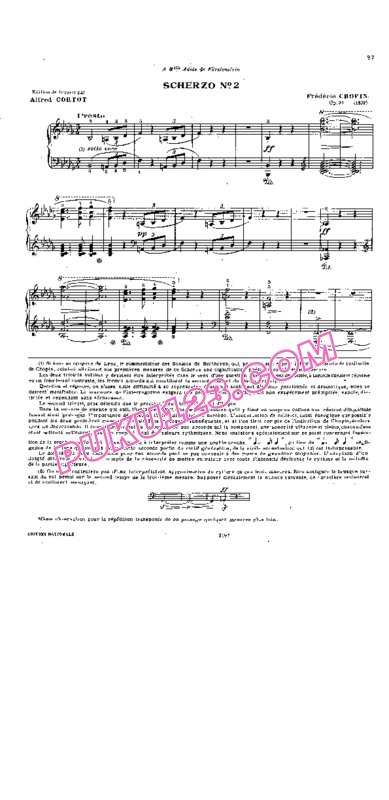 天天钢琴网-免费下载Chopin - Cortot - Scherzo no.2 in b flat Minor Op.31 柯尔托教学版