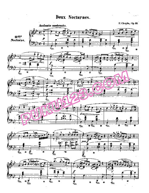 天天钢琴网-免费下载Chopin - Deux Nocturnes Op.37