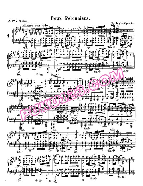 天天钢琴网-免费下载Chopin - Deux Polonaises Op.40