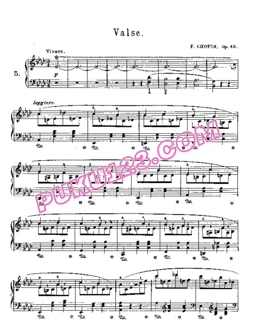 天天钢琴网-免费下载Chopin - Grande Valse in A-flat Major Op.42