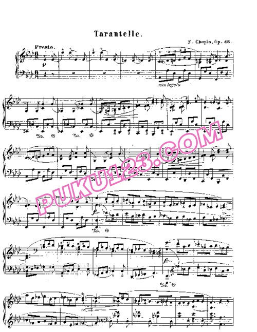 天天钢琴网-免费下载Chopin - Tarantelle in A-flat Major Op.43