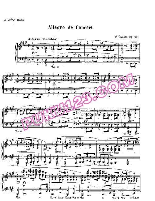 天天钢琴网-免费下载Chopin - Allegro de Concerto Op.46