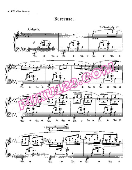 天天钢琴网-免费下载Chopin - Berceuse Op.57
